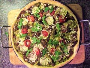Homemade vegan pizza