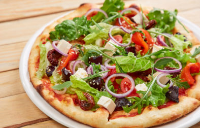 meat-free pizza