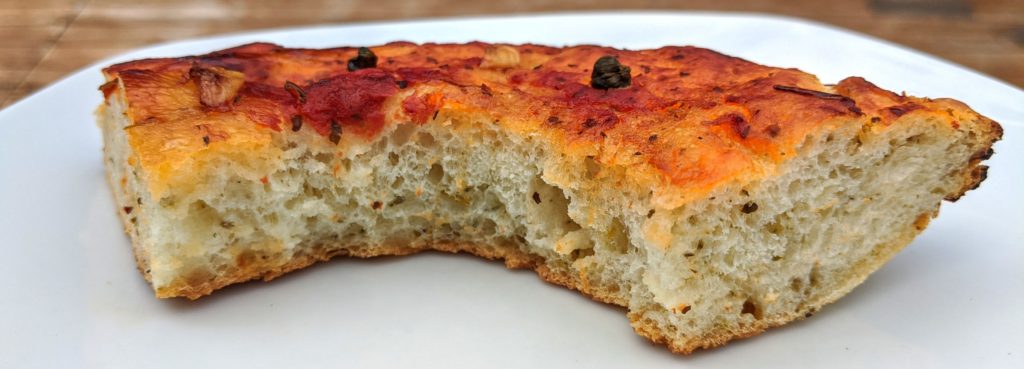 Baked foccacia