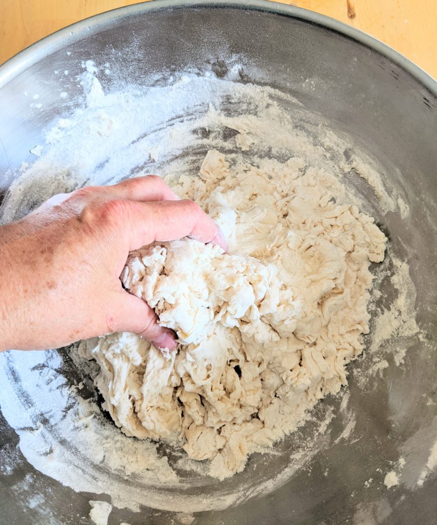 Mixing the dough