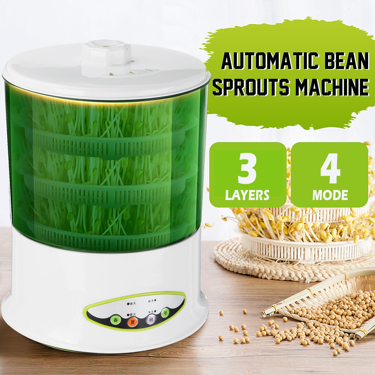Automatic Sprouter Machine Household Vegetable Bean Sprouts Growing Machine x 1 