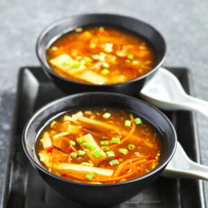 Hot and sour vegan soup
