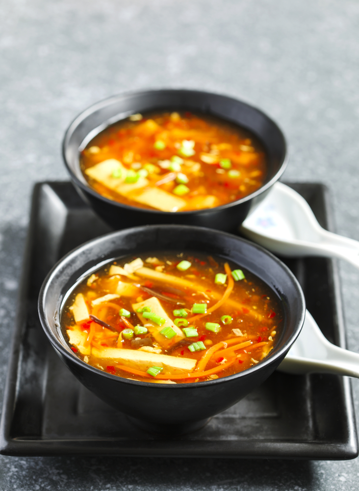 Hot and sour vegan soup
