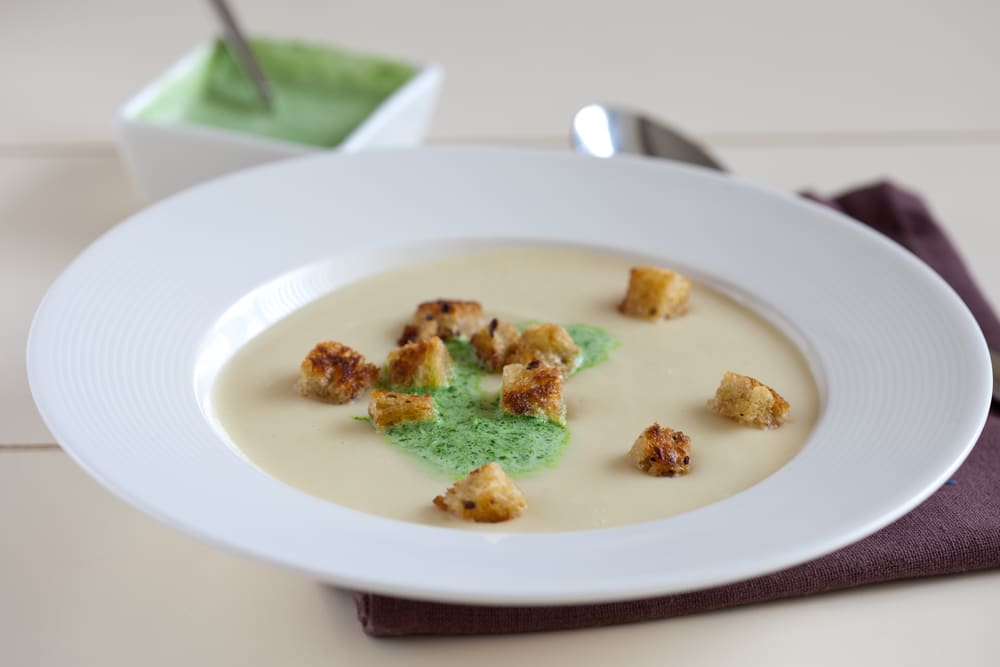 Vegan cream of parsnip soup