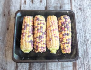 Multicolored fresh corn