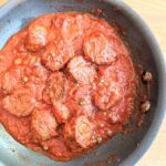 Meatles meatballs in tomato sauce