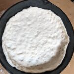 Dough in Cast iron pan