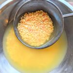 Soaked yellow lentils