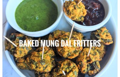 Baked Mung dal fritters