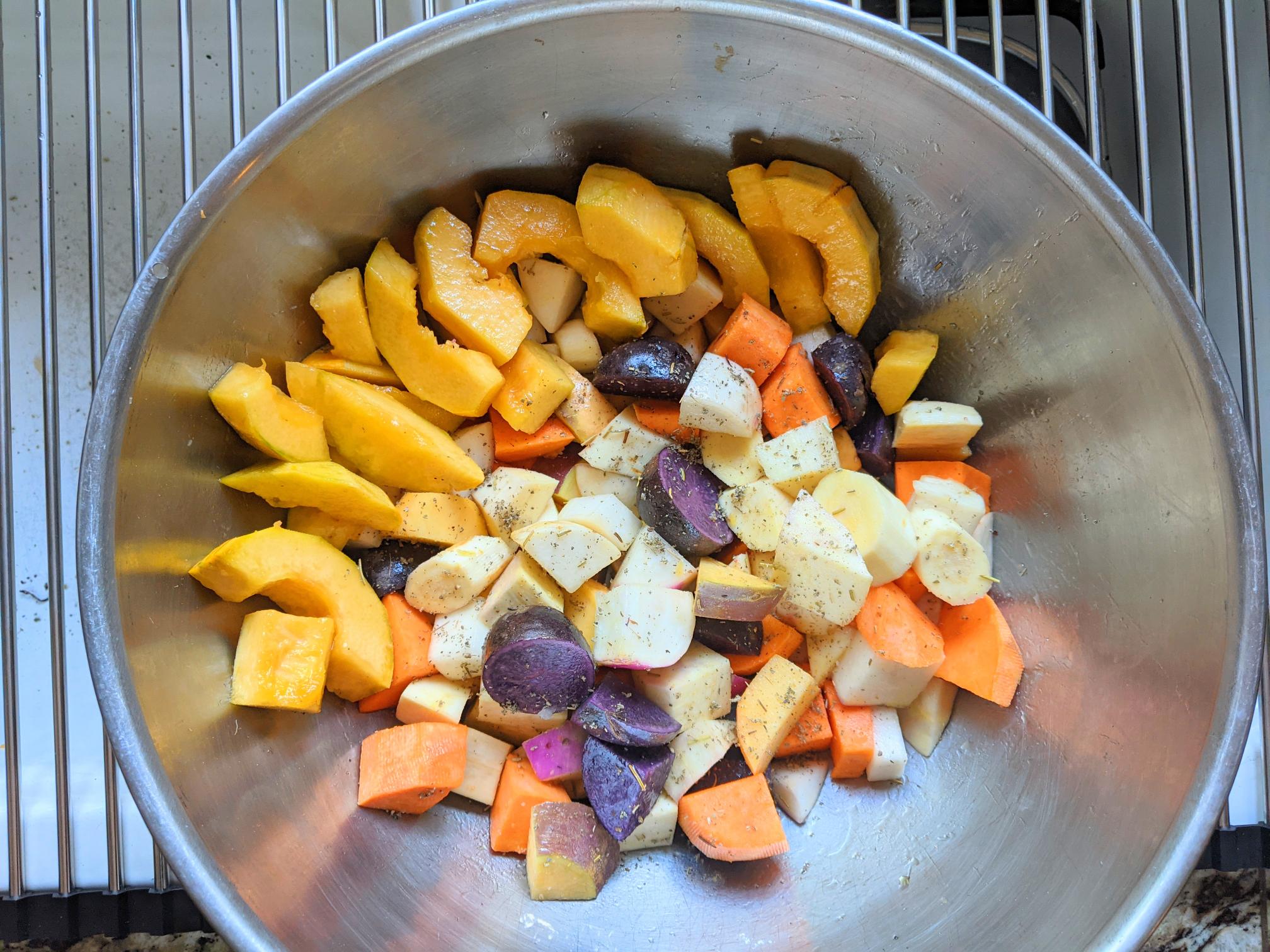 Roasted Root Vegetables with Tahini Pesto Kind Cooking