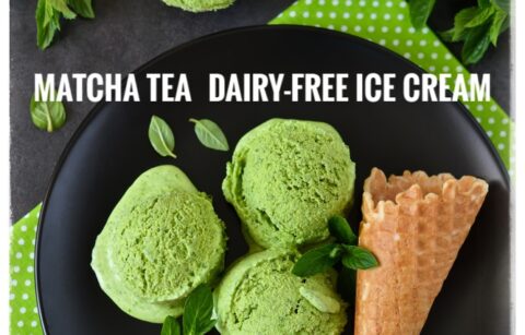 Matcha tea vegan ice cream