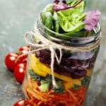 Salad in mason jar