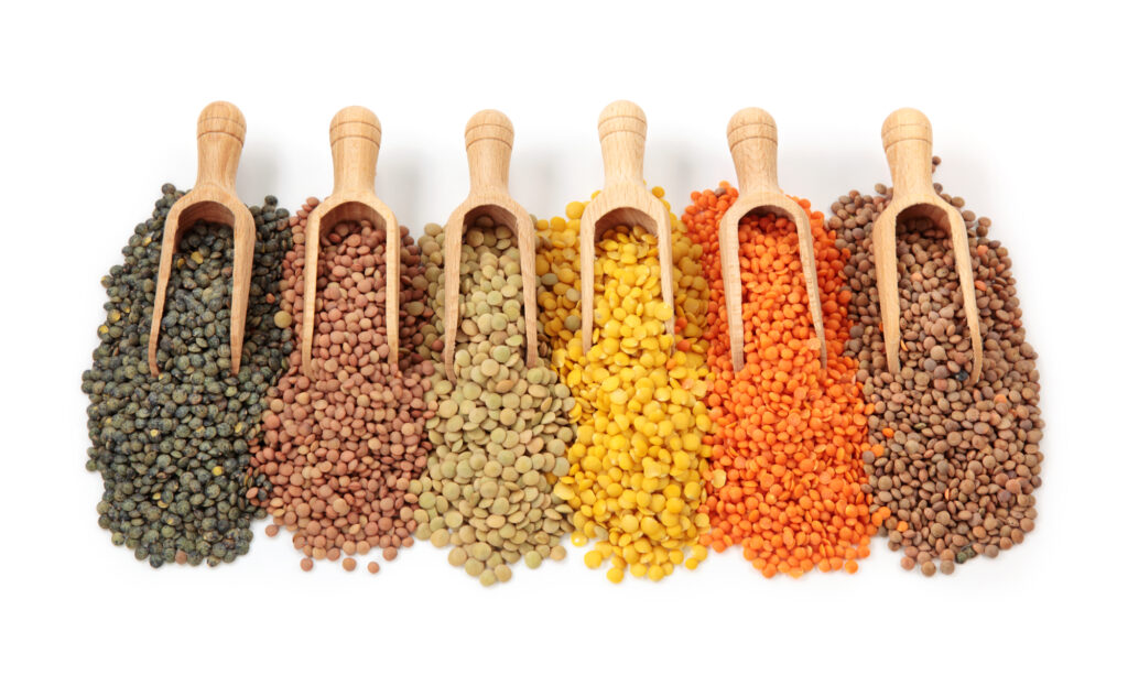 4 types of lentils