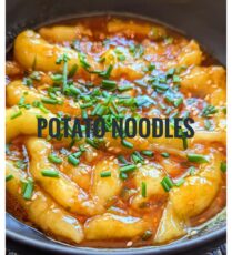 Potato Noodles with Gochujang sauce