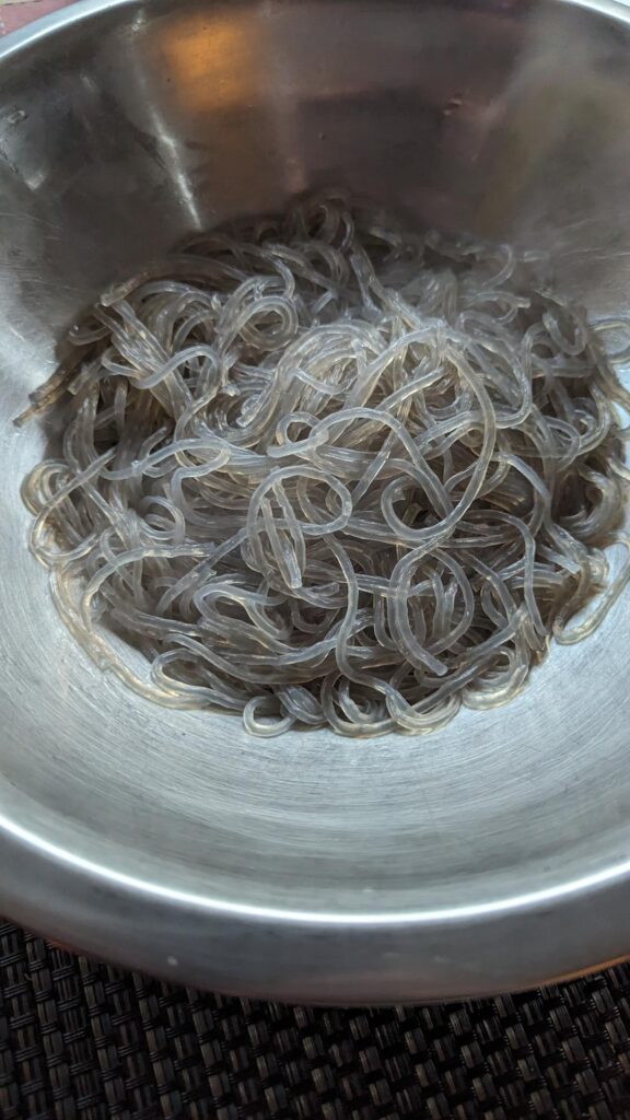 cooked glass noodles