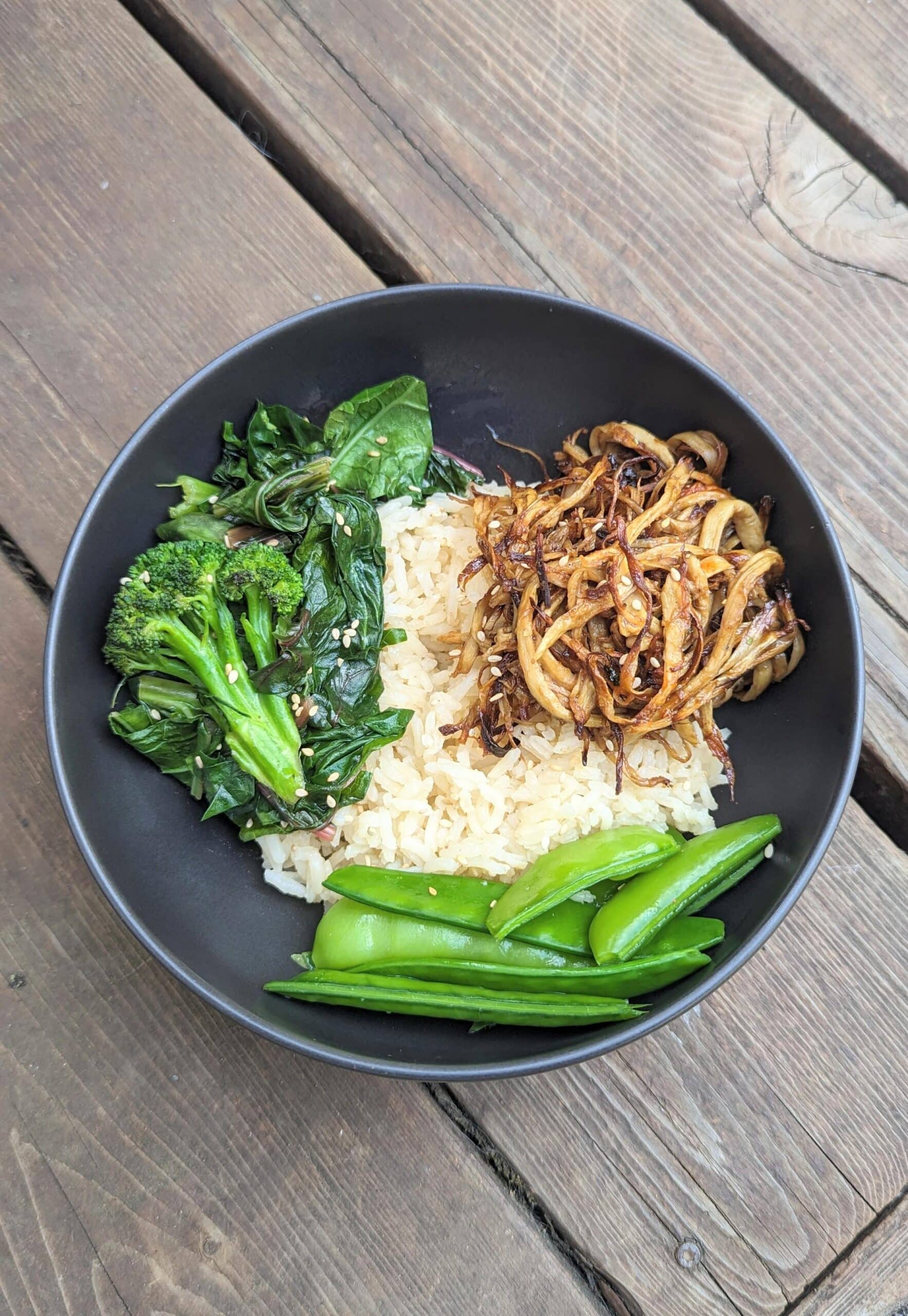 miso teriyaki King oyster mushrooms